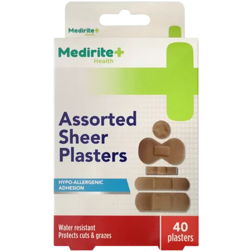 Medirite Assorted Sheer Plasters 40 Piece
