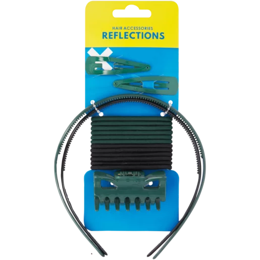 Reflections Green and Black Hair Accessory Set