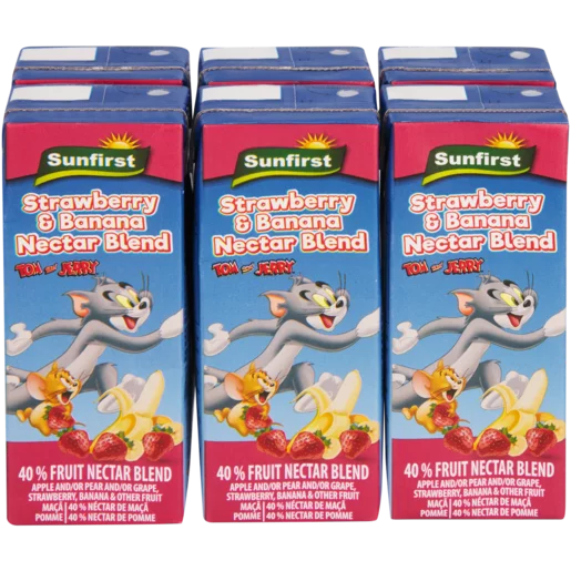 Sunfirst Strawberry & Banana Nectar Blend 6 x 200ml