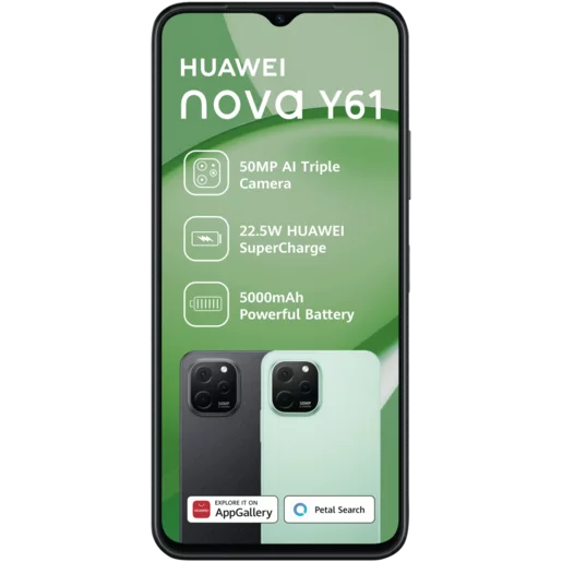 Huawei Nova Y61 Midnight Black Dual Sim Smartphone Cellphone 64GB