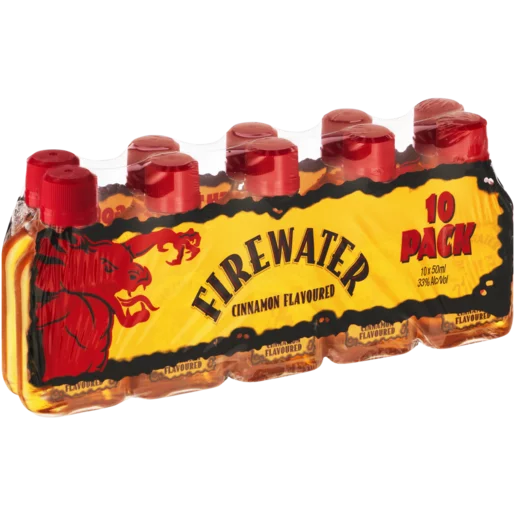 Firewater Cinnamon Flavoured Liqueur Bottles 10 x 50ml