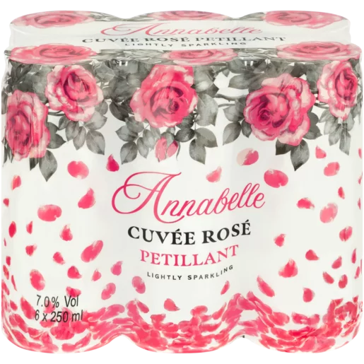 Annabelle Cuvée Rosé Petillant Sparkling Wine Cans 6 x 250ml