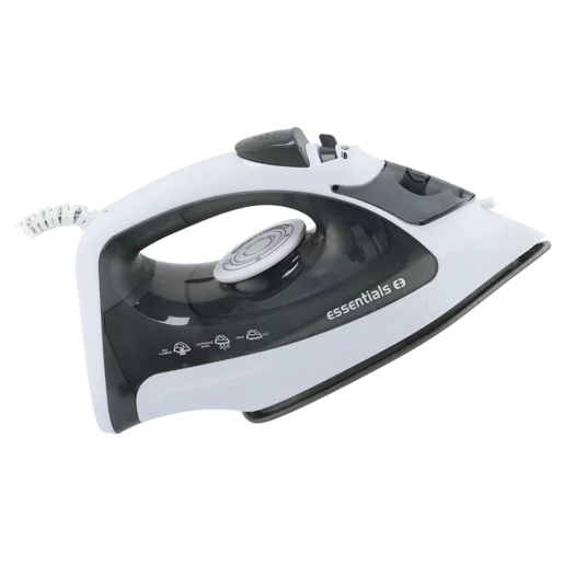 Essentials Non-Stick Grey Steam Iron 1600W