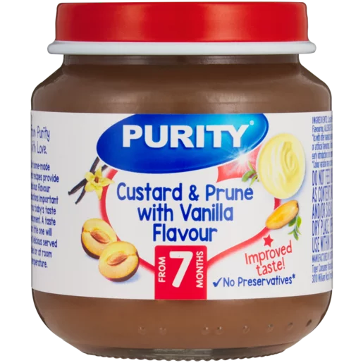 PURITY From 7 Months Custard & Prune With Vanilla Flavour Baby Food 125ml