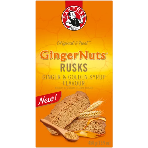 Bakers Ginger Nuts Ginger & Golden Syrup Flavour Rusks 450g