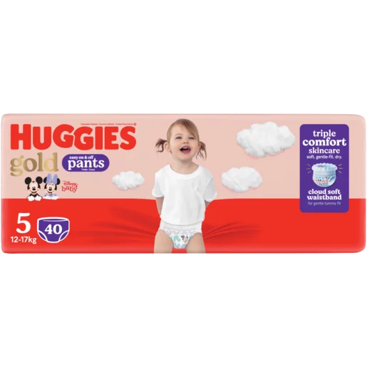 Huggies Gold Size 5 Disposable Nappy Pants 40 Pack