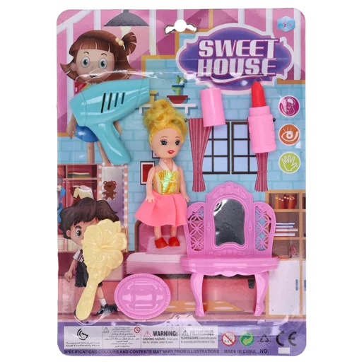 Sweet House Furniture Play Set 7 Piece (Colour May Vary)