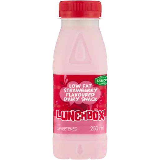 Fair Cape Dairies Lunchbox Strawberry Flavoured Low Fat Dairy Snack 250ml
