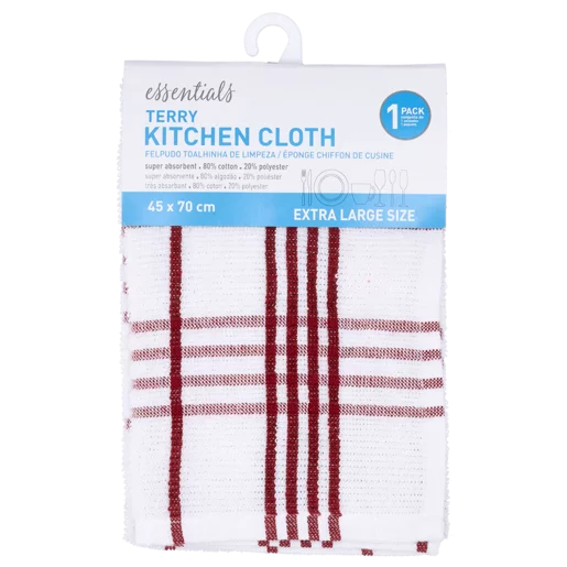 Essentials Extra Large Terry Kitchen Cloth (Colour May Vary)