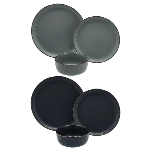 Gold Rim Dinner Set 12 Piece (Colour May Vary)