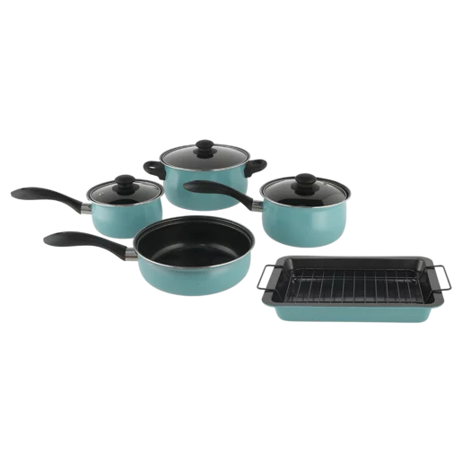 Delish Non-Stick Carbon Steel Cookware Set 9 Piece