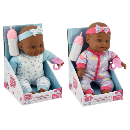 Baby Cutie Baby Doll with Accessories 30cm (Colour May Vary)