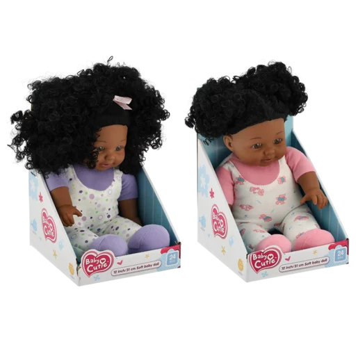 Baby Cutie Mia Curly Hair Baby Doll 30cm (Design May Vary)