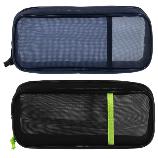 Sporty Mesh Pencil Bag (Colour May Vary)