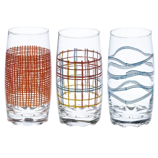 Candy Hi Ball Glasses 365ml 3 Piece Set
