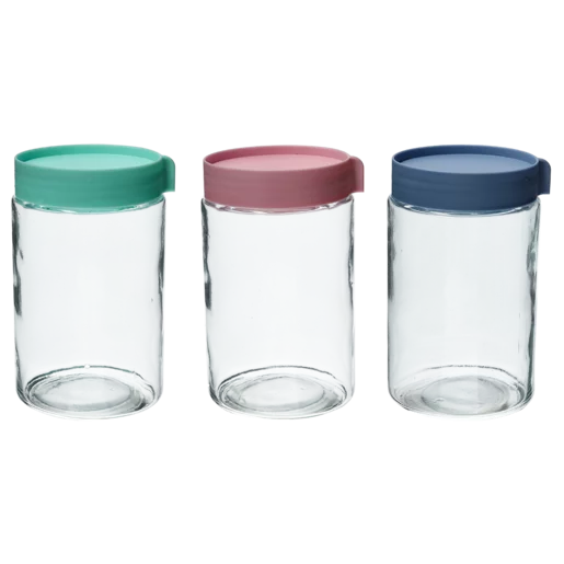 Colour Glass Lid Canister 580ml