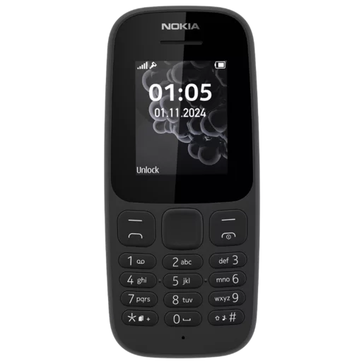 Nokia 105 Black Mobile Handset 4MB