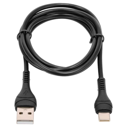 Xceed Talk Black CB6161 USB-A to USB-C PVC Striped Cable 1m