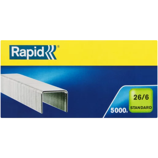 Rapid Silver 26/6 Standard Staples 5000 Pack