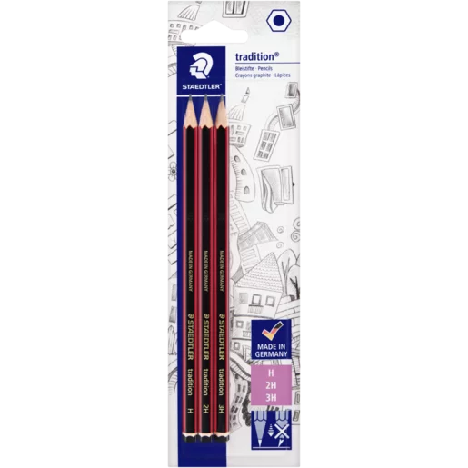 Staedtler Tradition Assorted Pencils 3 Pack