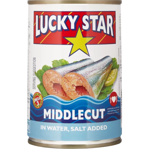 Lucky Star Middlecut in Water, Salt Added 425g
