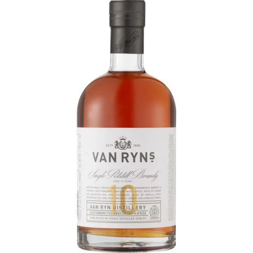 Van Ryn's 10 Year Old Single Potstill Brandy Bottle 750ml
