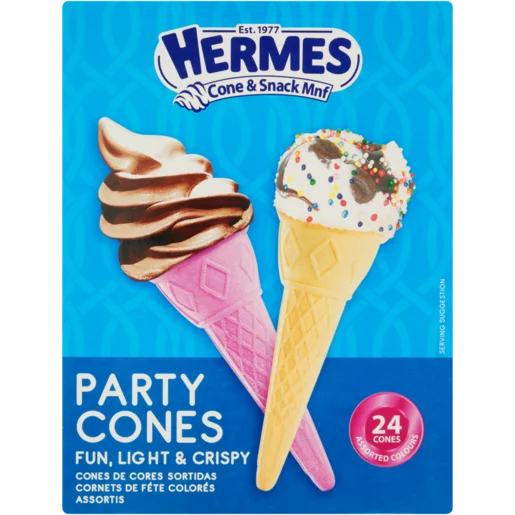 Hermes Assorted Party Cones 24 Pack