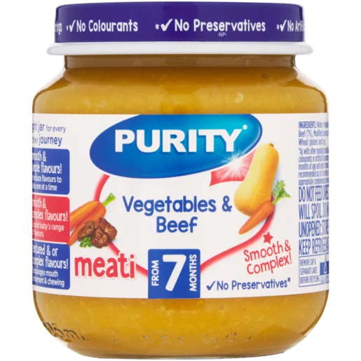 PURITY From 7 Months Vegetables & Beef Meati 125ml