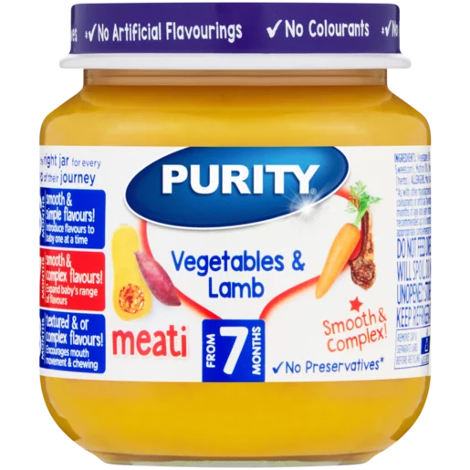 PURITY From 7 Months Vegetables & Lamb Meati 125ml
