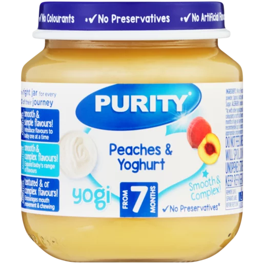 PURITY From 7 Months Peaches & Yoghurt Yogi 125ml