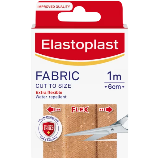 Elastoplast Brown Fabric Cut to Size Plasters 1m