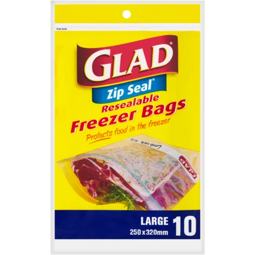 Glad Resealable Freezer Bags 10s