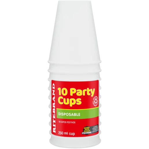 Ritebrand Disposable Party Cups 10 x 250ml