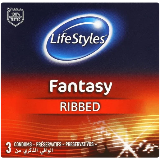 LifeStyles Fantasy Ribbed Condoms 3 Pack