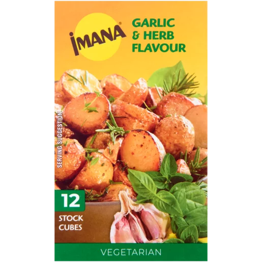 Imana Garlic & Herb Flavoured Stock Cubes 12 Pack