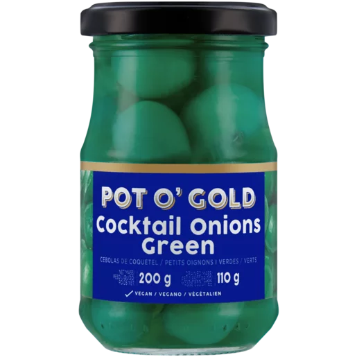 Pot O' Gold Green Cocktail Onions 200g