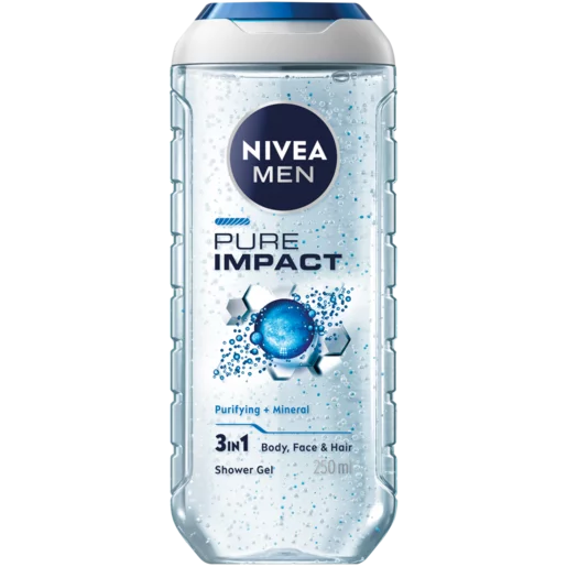 NIVEA MEN Pure Impact 3-in-1 Shower Gel 250ml
