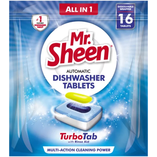 Mr. Sheen Automatic Dishwasher Tablets 16 Pack