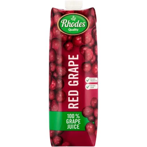 Rhodes Quality 100% Red Grape Juice 1L