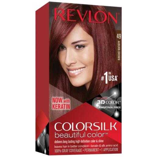 Revlon Colorsilk Auburn Brown Beautiful Color Permanent Hair Colour