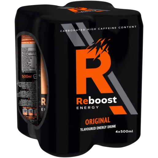 Reboost Original Flavoured Energy Drink 4 x 500ml
