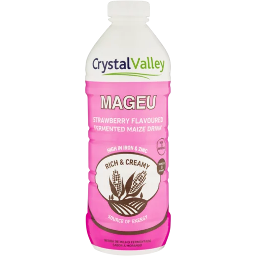 Crystal Valley Strawberry Flavoured Mageu Fermented Maize Drink 1L