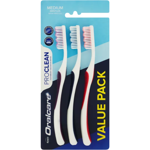 Renew Oralcare Medium Pro Clean Toothbrush 3 Pack