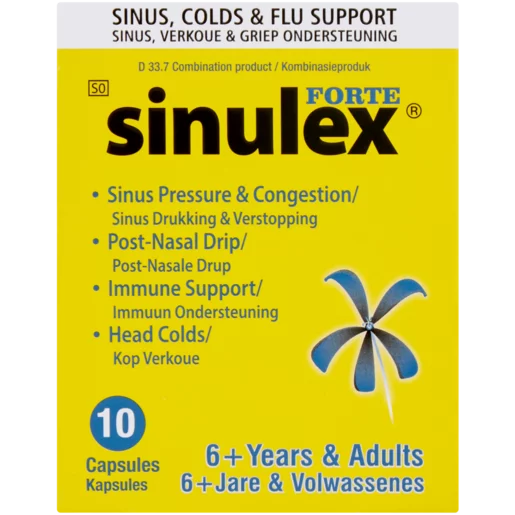 Sinulex Forte Sinus, Colds & Flu Support Capsules 10 Pack