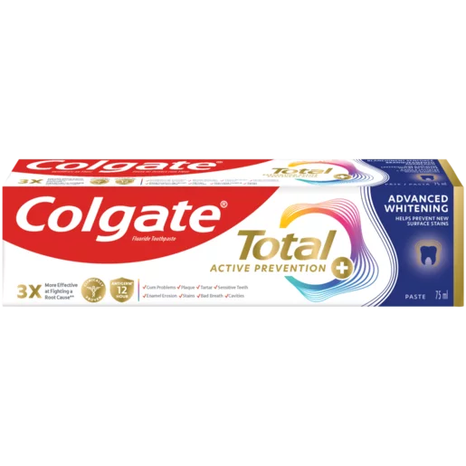 Colgate Total Active Prevention Advanced Whitening Fluoride Toothpaste 75ml