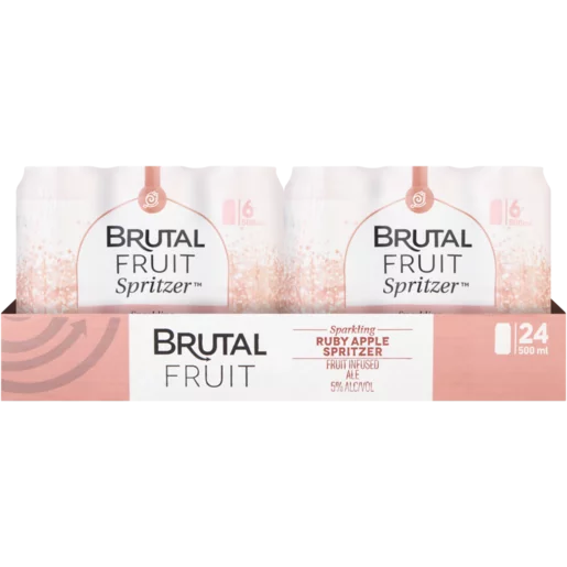 Brutal Fruit Ruby Apple Spritzer Cans 24 x 500ml