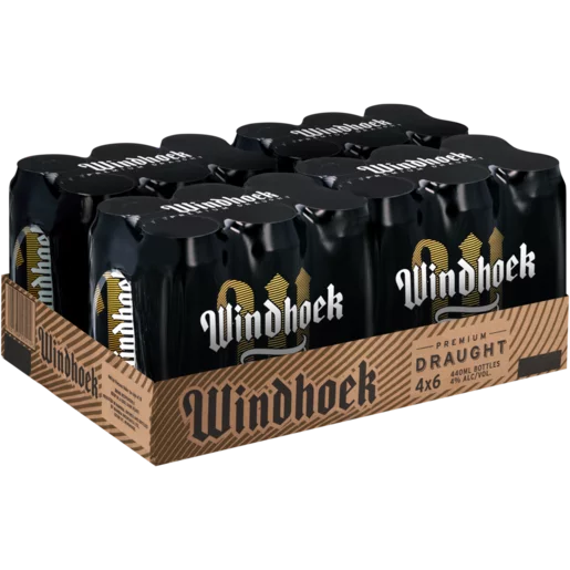Windhoek Premium Draught Beer Cans 24 x 500ml