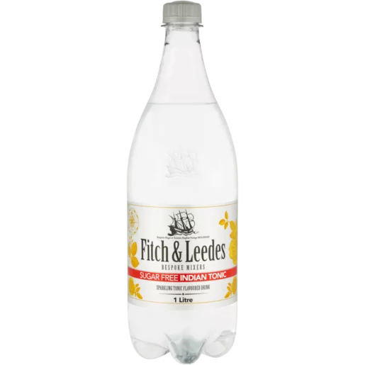 Fitch & Leedes Indian Tonic Flavoured Sugar Free Sparkling Drink 1L