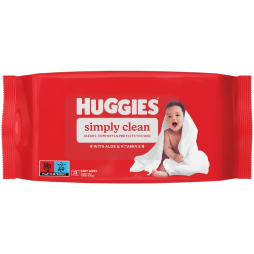 Huggies Simply Clean Baby Wipes 72 Pack