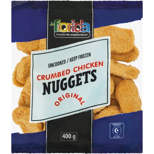 Florida Foods Frozen Crumbed Chicken Nuggets 400g